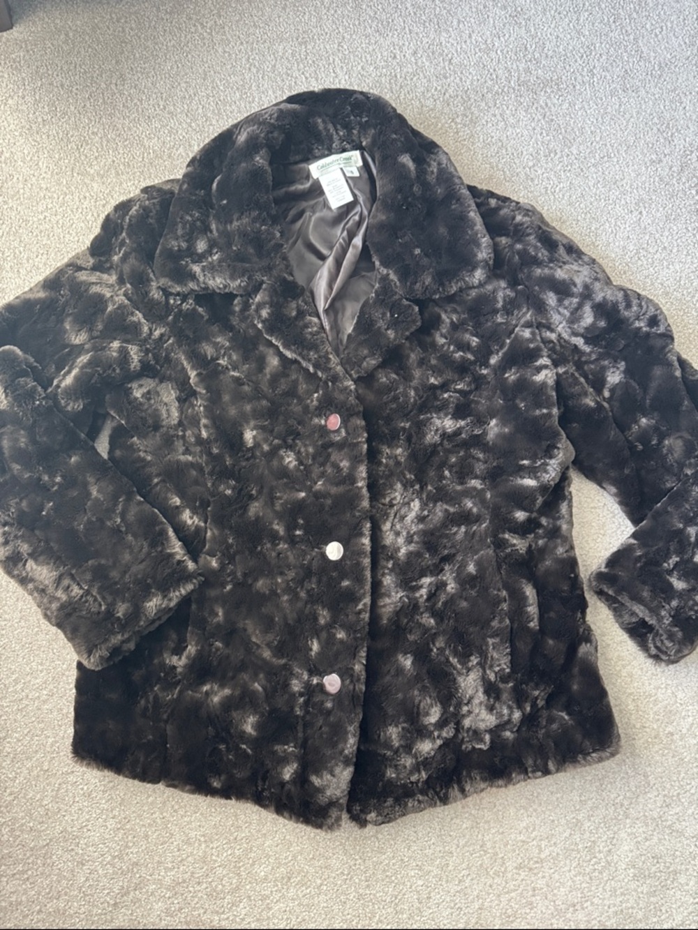 Coldwater Creek Faux Fur Teddy Jacket